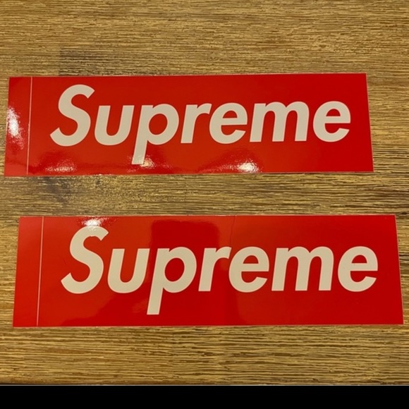Set of 2 - SUPREME Box Logo Stickers - Picture 4 of 4